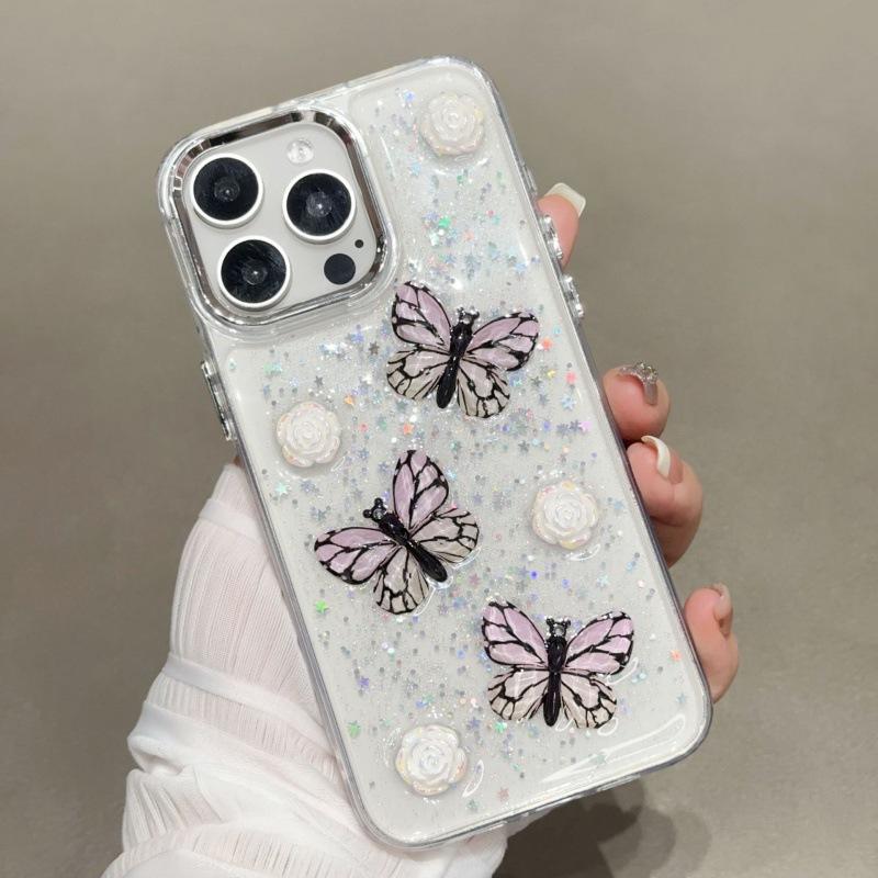 Epoxy Three-dimensional Crystal Butterfly S11ultra/s11 Mobile Phone Case On Samsung A11/A11 Transparent S11FE