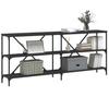 Console Table Black 180x30x75 Cm Particleboard and Iron