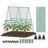 A-shape Garden Climbing Frame Foldable Cucumber Trellis Triangular Vegetable Frame Plastic Coated Steel Frame For Green Beans