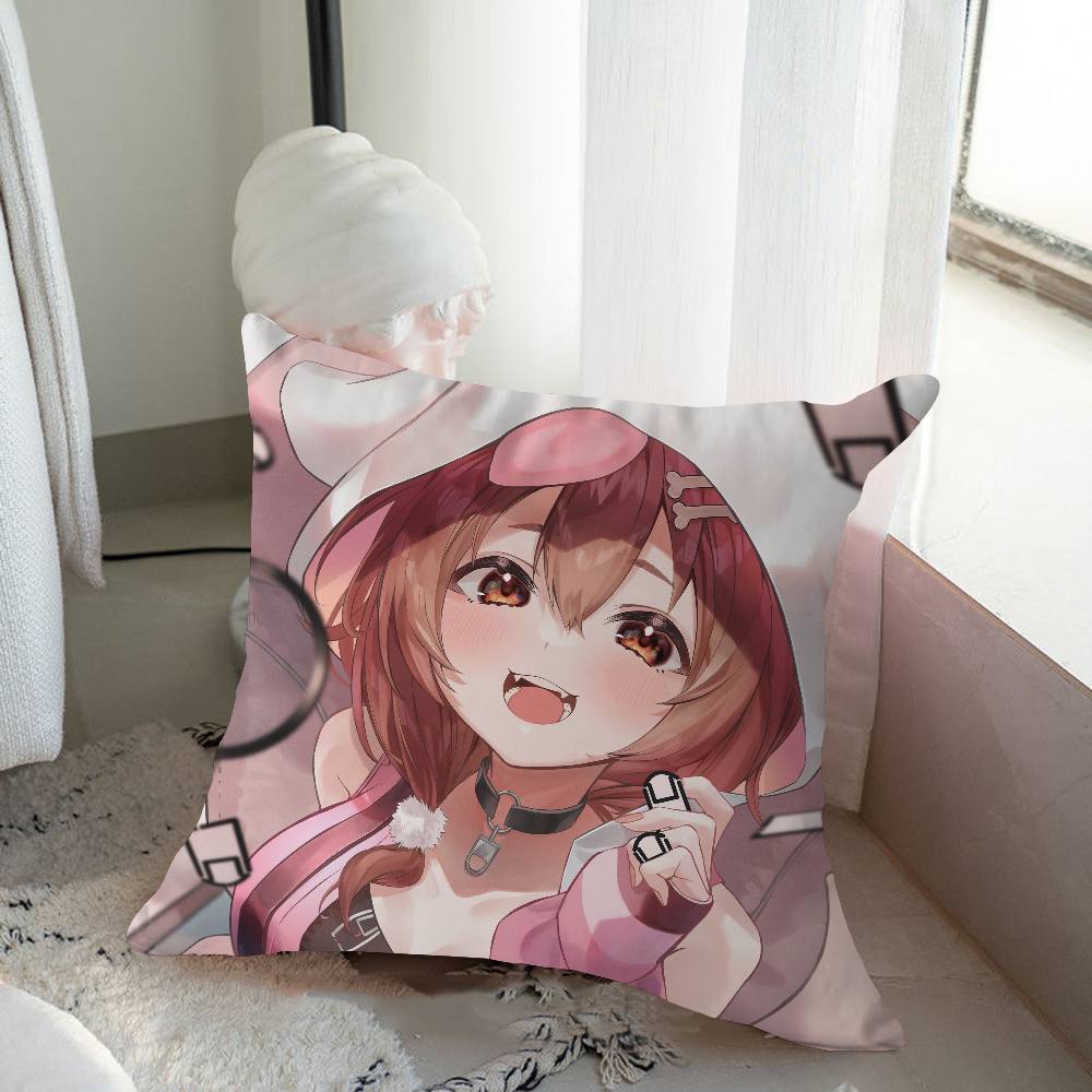 I-INUGAMI KORONE Tecknad Animation Personlig Bild Text Hem Dekorativa Kuddar Hushållsgåvor 45x45cm