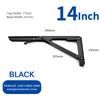 NAIERDI 2PCS 8-20inch Stainless Steel Folding Angle Bracket White Black Iron Triangle Wall Mount Bracket For Shelf Bench Table
