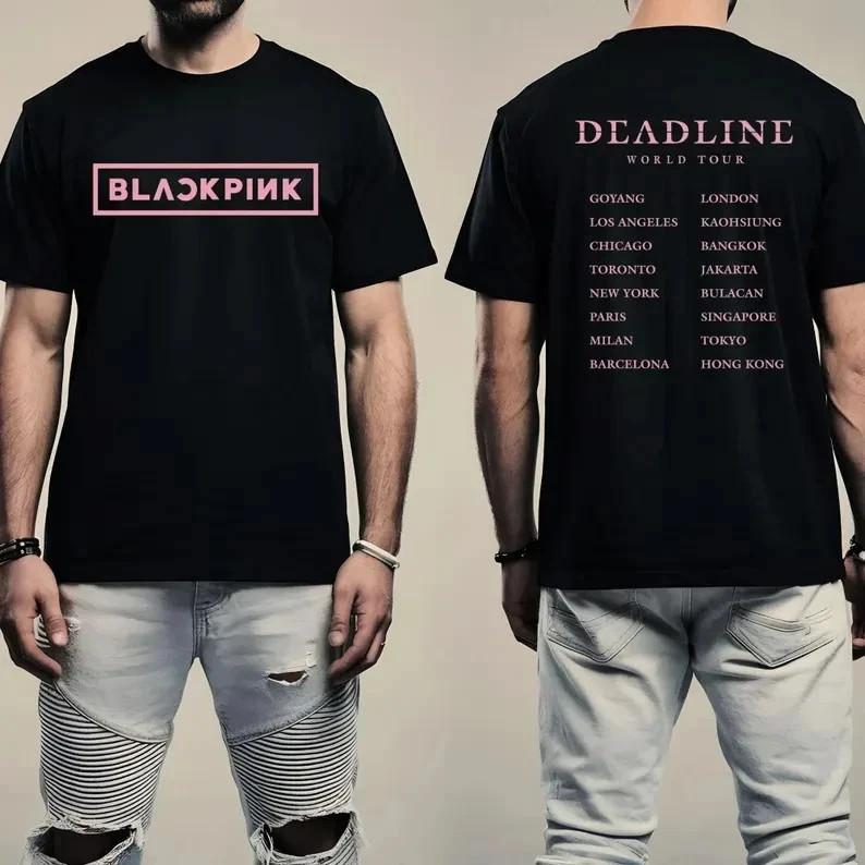 Blackpink 2025 Deadline World Tour T-Shirt Kpop Concert Fan Tee S–4XL