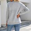 Damenmode Lässig Kontrastfarbe V-Ausschnitt Langarm Knopf Stricktaschenpullover Strickjacke Jacke