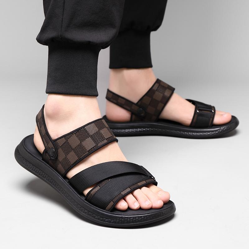 Men's High Quality Casual Sandals Summer Outdoor Waterproof Anti Slip Soft Sole Comfort Beach Shoes Fashion Lazy Driving Slipper