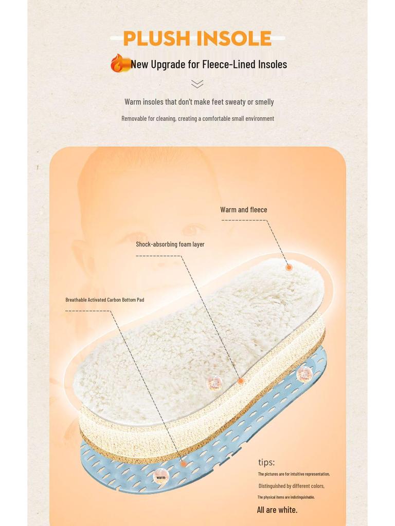 Plus Velvet Soft Sole Baby Shoes for Toddlers: 0-3 Years, Autumn-Winter