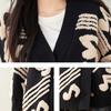 DIMANAF 2025 Winter New Jacket Women Sweaters Coat Wadded Cardigan Knitting Pockets Sweater