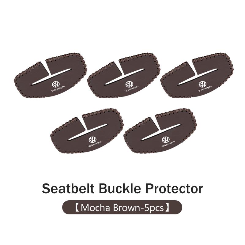 Car Seatbelt Buckle Protector Leather Anti Scratch Interior ZX32 Guard For Volkswagen VW Polo Jetta Sagitar Magotan Passat B5 B6 B7
