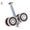 1PC Steel Bearing Pulley Hanging Wheel Parts  Door Rollers 4 Wheel Trolley Assembly Roller Hanging Sliding Track Wheel