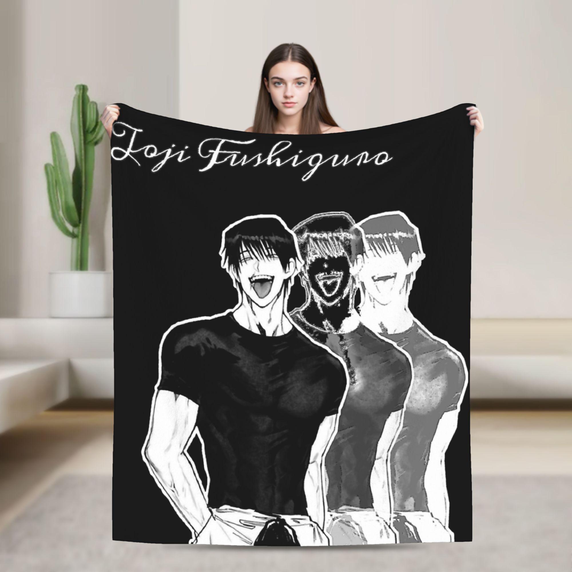 Warm Blankets Child Travel Japanese Anime Toxic Toji Throw Blanket Flannel Bedspread For Bedroom Graphic Sofa Bed Cover 80x120cm(31x47inch)