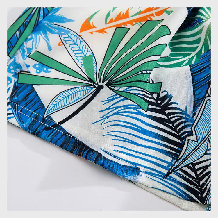 Men's Plus Size Summer Floral Shirt Set for Beach Vacation 2026