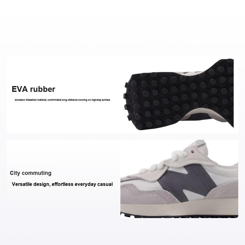 New Balance Unisex Gray Nb 327 Versatile Comfortable Fabric Durable Low-Top Running Shoes Sneaker U327wgr Cm