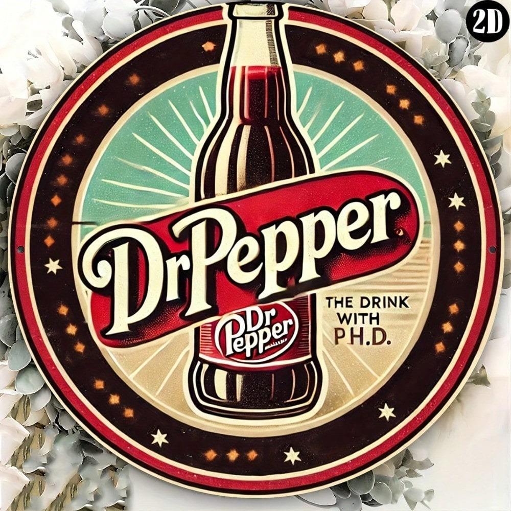 Dr Pepper Vintage Kovové Nástěnné Umění Retro Kuchyňský Barový Znak Dekorace Nerezavějící