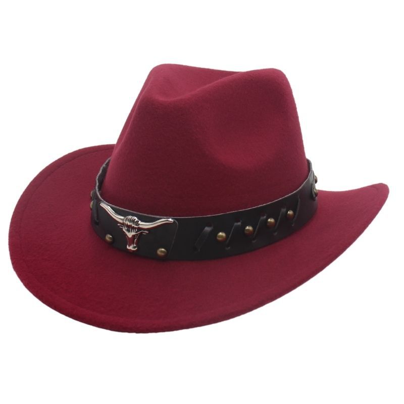 Men Women Cowboy Hat Comfortable Vintage Western Cowboy Hat Felt Fedora Hat Soft For Casual Wear Western Theme Event Outdoor