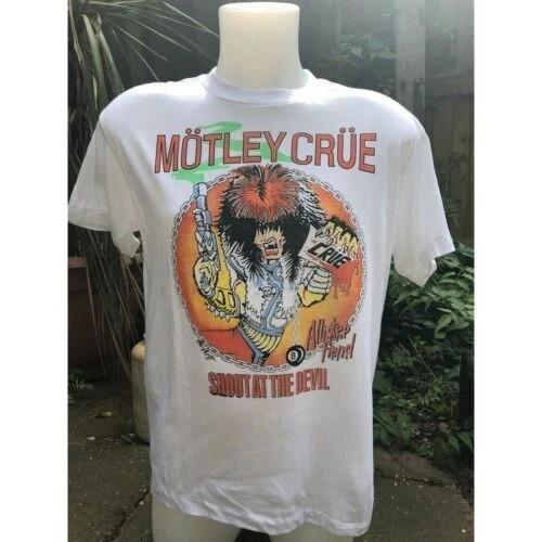 Motley Crue Shout at the Devil Album T-shirt White Vintage Unisex L