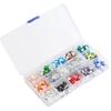 120X Mixed Mushroom Charm Bead Spacer Loose Beads with Clear Elastic Thread Pendant Hook for Jewelry Making DIY Supplies