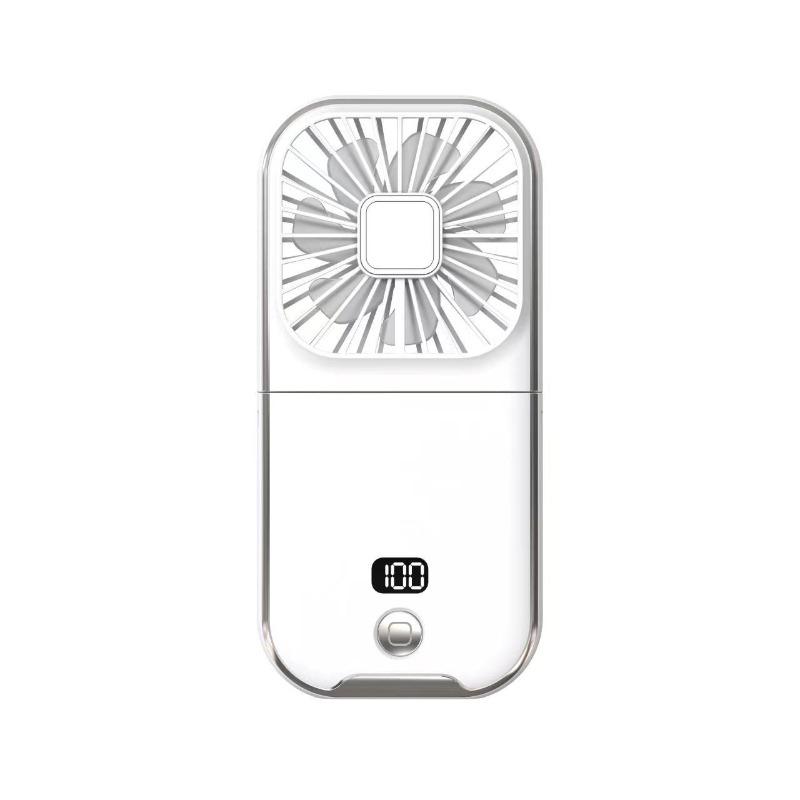 

Desktop folding small fan handheld USB large wind outdoor power bank hanging neck fan