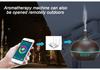 Smart WiFi Hotel Aroma Diffuser with Wood Grain Design: Hollow Translucent Humidifier and Home Atomizer