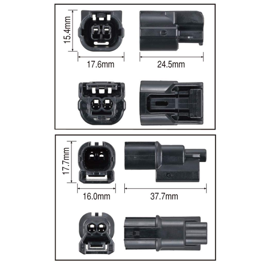 Daytona Kawasaki Turn Signal Connector Set 040 HX 2 Pole