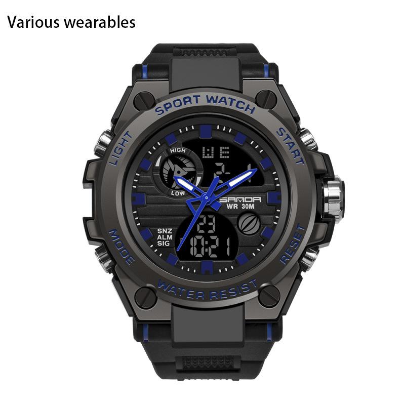 New Harajuku Style Skull Waterproof Men's Electronic Multi-Function Electronic Watch Outdoor Sports Men's Watch