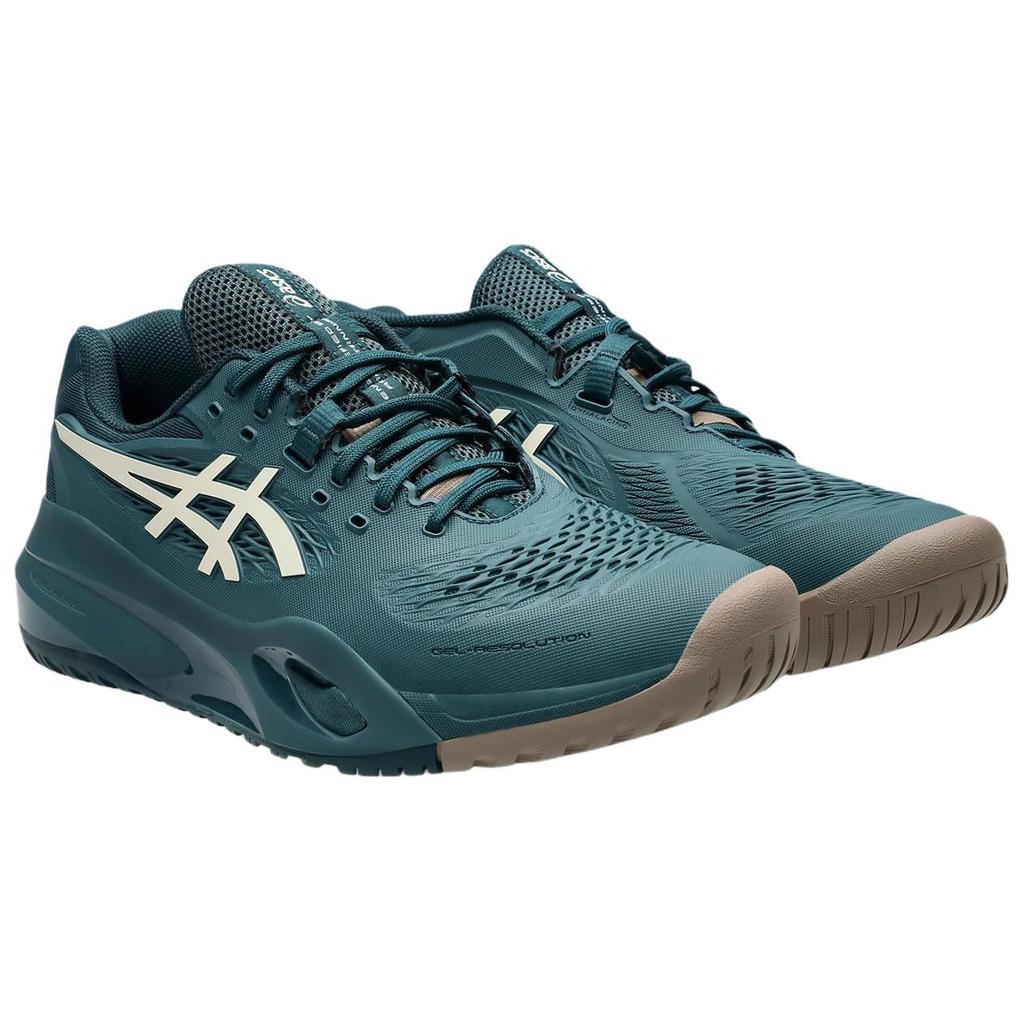 New Asics GEL RESOLUTION 10 Anti Slip Wear Resistant Low Top Tennis Shoes Men's Dark Green 1041A487-300