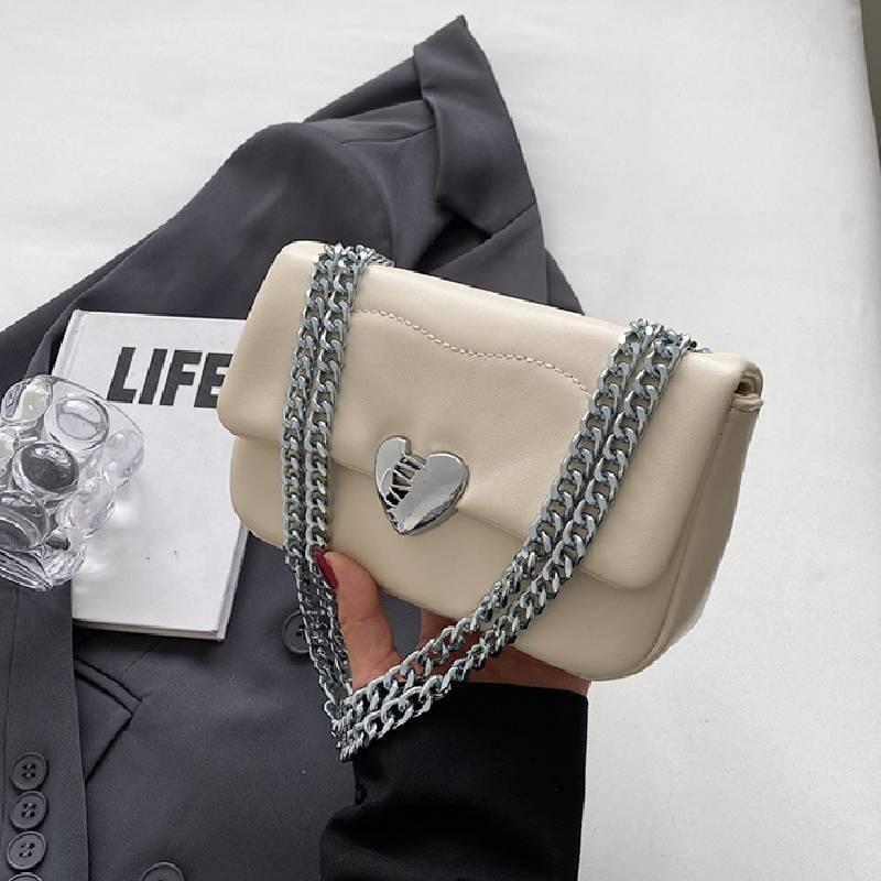 Простая сумка через плечо 2023 Новая тенденция Городская минималистичная сумка через плечо Повседневная маленькая сумка под мышку бежевый