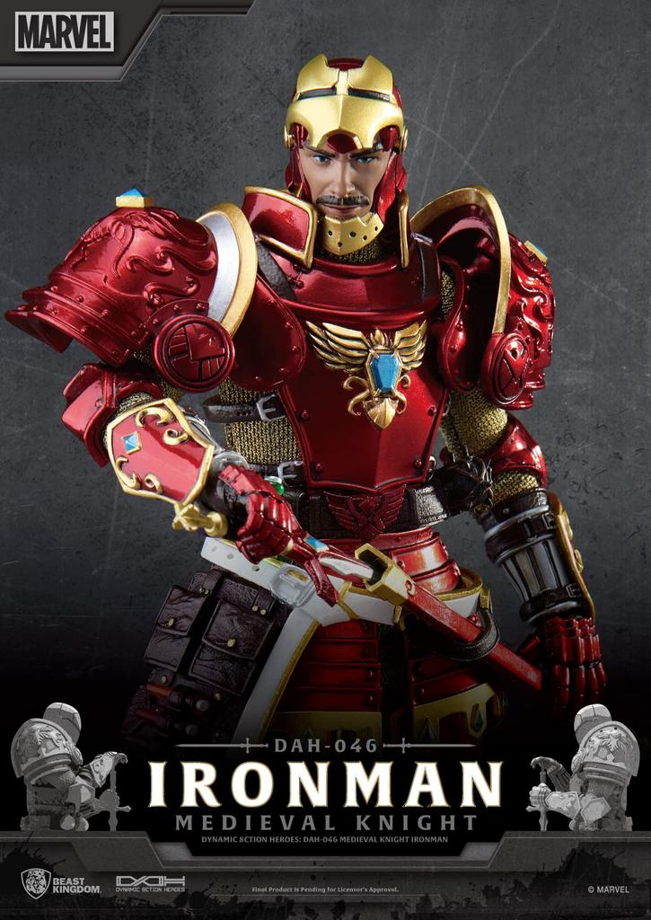 Dynamic Action Heroes Marvel Comics Iron Man (Medieval Knight) #046 Non-Scale Figure Red