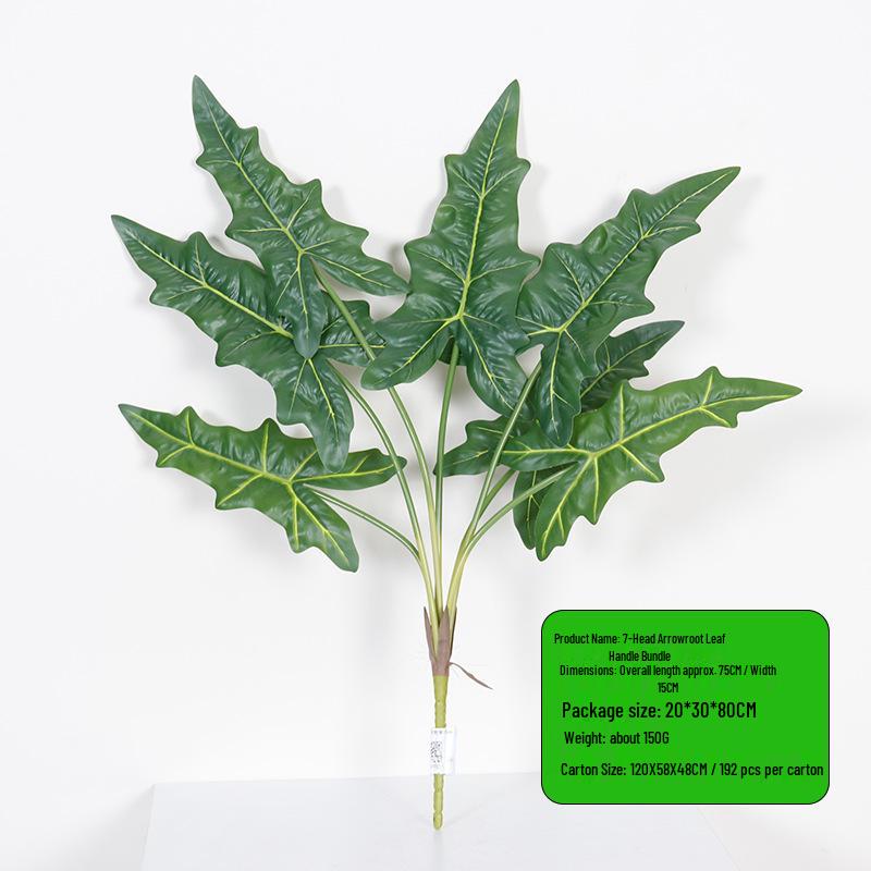 Nordic 7-Leaf Artificial Plant Decor Bundle for Indoor Living Room