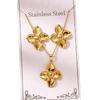 Gold Stainless Steel Necklace and Earrings: Chic, Versatile, and Luxurious.
