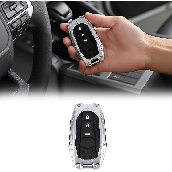 

Чохол для ключа сумісний з Toyota Land Cruiser 250 Prado J250 LC250 2024 2025 Аксесуари, Захисний чохол-кришка для ключа зі сплаву цинку (Чорний) срібний