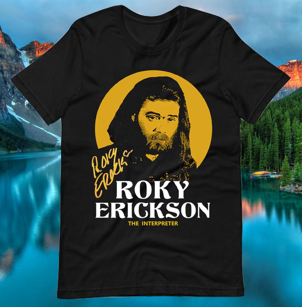 Roky Erickson Signature Black Short Sleeve T Shirt Size S-5XL Cotton Unisex T-Shirt S