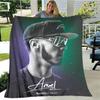 Rapper Anuel AA printed blankets Flange Warm blanket soft and comfortable home travel bed blanket picnic blankets birthday gift