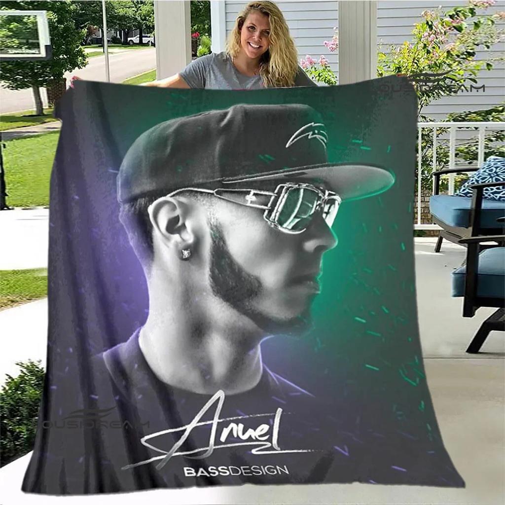 Rapper Anuel AA printed blankets Flange Warm blanket soft and comfortable home travel bed blanket picnic blankets birthday gift