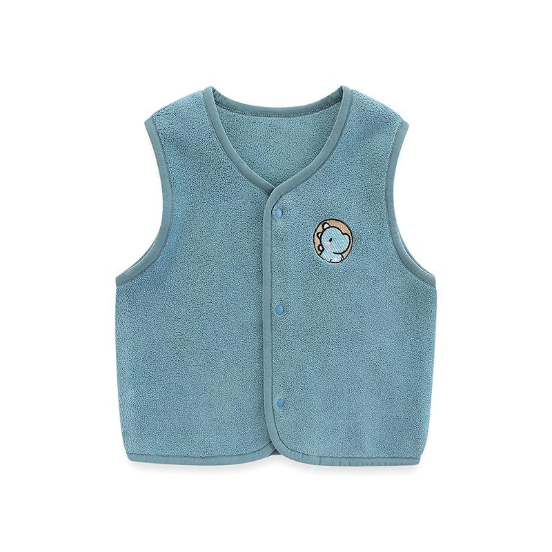 Ubranka dla niemowląt Dziecięce dzianinowe ciepłe kamizelki Jesienne aksamitne bezrękawniki dla chłopców i dziewcząt