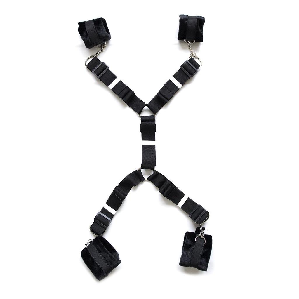 Intimate Plush Bed Restraint Straps for Couples