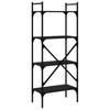 4 Shelf Bookshelf Black 56 X 31.5 X 138.5 Cm Engineered Wood