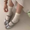 Fashion Ballet Flats Women Shoes 40 Mary Jane Shoes Round Toe Women's Shoe Bow Silk Satin Flats Women Shoes Plus Size 35-40 Valentine