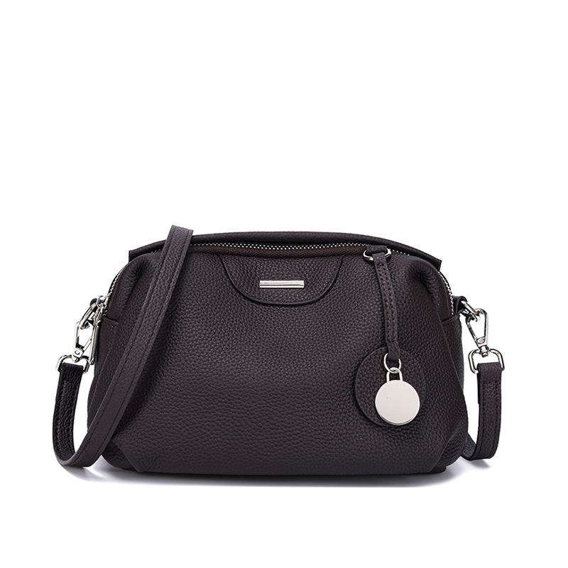 First Layer Cowhide Bag Crossbody Bag for Women New Boston Handbag for Women Niche Commuting Versatile Shoulder Bag