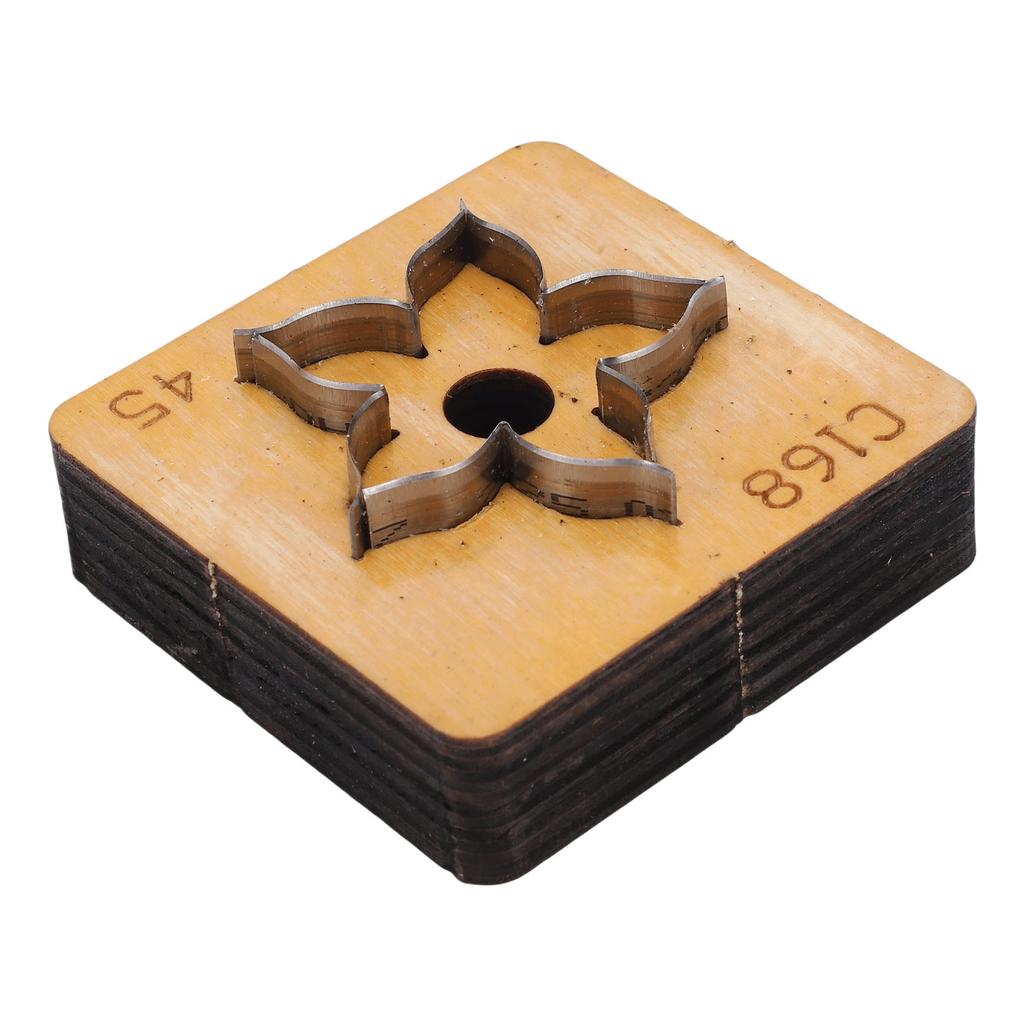 Flower Leather Cutting Die Wooden Base Steel Blade Multifunctional Leather Die Cutter for Crafts Decors