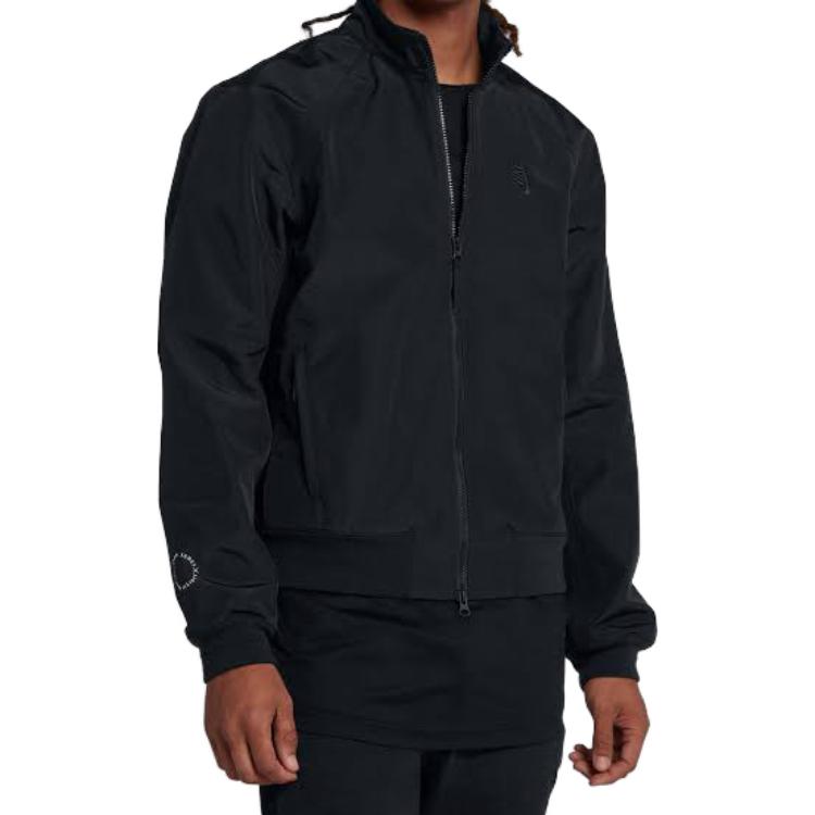 Nike X John Elliott Solid Color Stand Collar Zip Jacket Men jackets Black AA7077-010