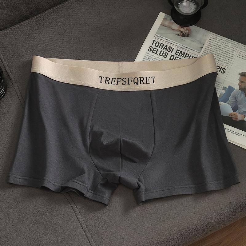 Men's Breathable Cotton Graphene Mid-Waist Boxer Briefs