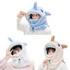 Cartoon Shark Ski Helmet Cover Winter Warm Comfortable Skiing Warmer Fleece Soft Helmet Cute Sk F1E9