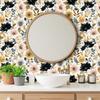 Soft Pastel Florals Wallpaper 22.83"X118" Waterproof Wallpaper for Living Room/Bedroom/Bathroom PVC Wall Sticker