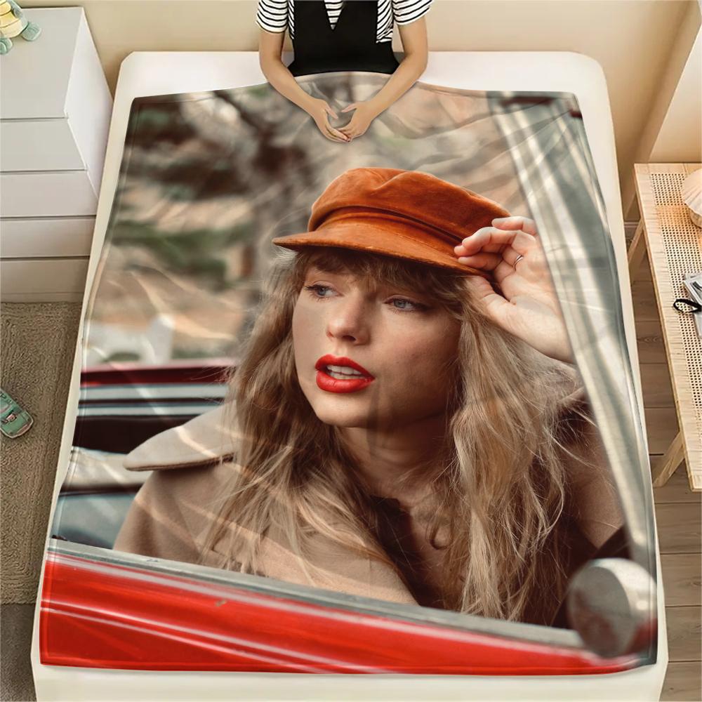 1 Stück Taylor Print Flanelldecke, Hohe Qualität, Für alle Jahreszeiten, Heimdekoration, Wärme und Komfort, Perfekt für Weihnachtsgeschenke
