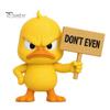 Quirky Office Decorations Angry Duck Figurine Collection, Funny Yellow Desktop Ornament, Cute Grumpy Fun Desk Accessories Statue for Home Car