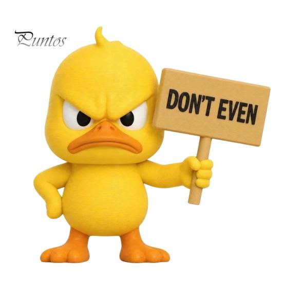 Quirky Office Decorations Angry Duck Figurine Collection, Funny Yellow Desktop Ornament, Cute Grumpy Fun Desk Accessories Statue for Home Car