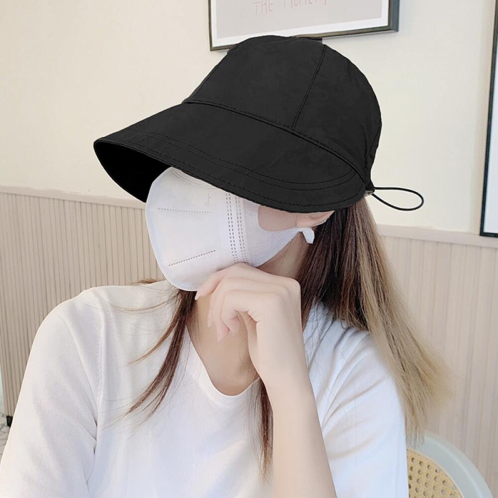 

Must-Have Korean Style Adjustable Quick-Drying Sun Cap, Breathable Soft Fabric Design,For Unisex Outdoor Beach Travel Daily Wear чёрный
