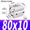 SDA Mini Pneumatic Cylinder, High Thrust, Thin Type, Bore Sizes 20/25/32/40/50