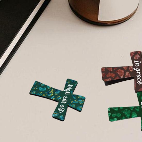 12/16/24Pcs Magnetic Faith Bookmark Waterproof Christian Bible Verse Book Page Marker