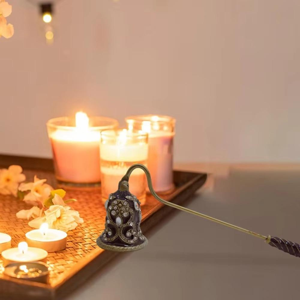 Metal Candle Snuffer Candle Stopper Decorative Candle Tool Flower-Shaped Candle Extinguisher Putting Out Candle Flame Safely