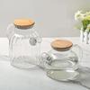 Bashting 1800ml Borosilicate Glass Pitcher with Bamboo Lid